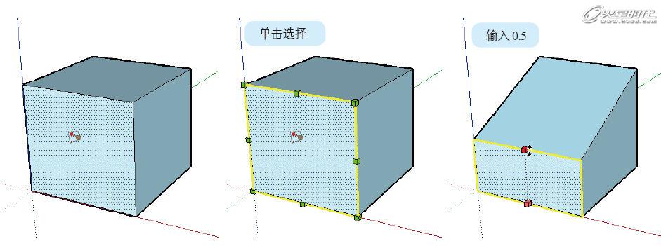 圖47 非等比精確縮放