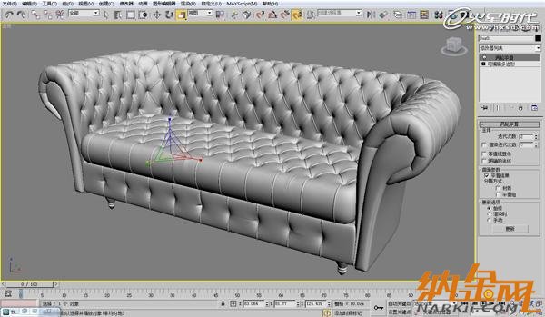 3dsmax歐式沙發(fā)建模教程 飛特網(wǎng) 3dsmax建模教程