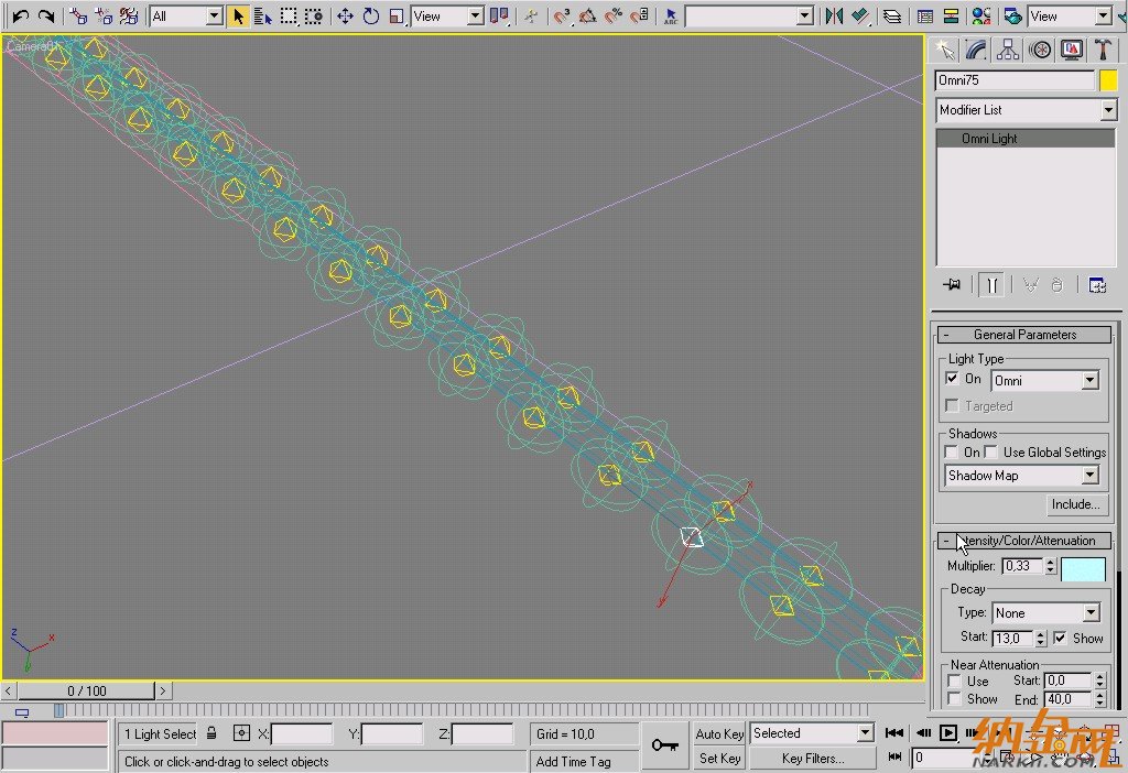 3dMAX激光劍輝光效果8