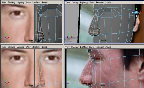 maya教程：人物頭部polygon建模練習(xí)(02)